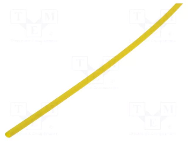Heat shrink sleeve; glueless; 2: 1; 1.6mm; L: 1m; yellow RADPOL RCH1-1.6/0.8X1YE