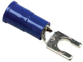 TERMINAL, LOCKING FORK, #6, CRIMP, BLUE CLS-TV-1406