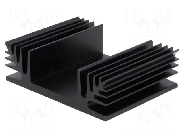Heatsink: extruded; TO3; black; L: 50mm; W: 65mm; H: 20mm; 2.9K/W FISCHER ELEKTRONIK SK48-50-SA