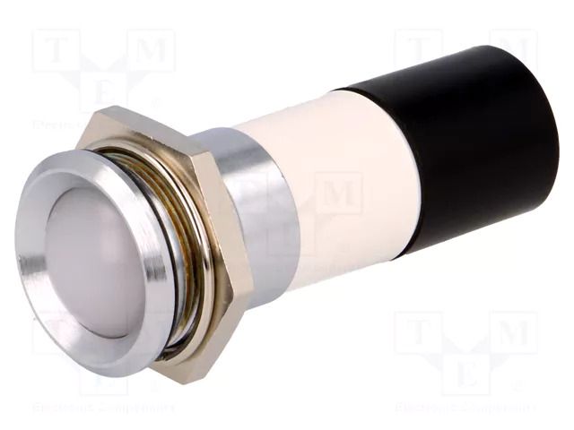 Indicator: LED; recessed; white; 230VDC; 230VAC; Ø22.2mm; IP67 SIGNAL-CONSTRUCT SSBD22689