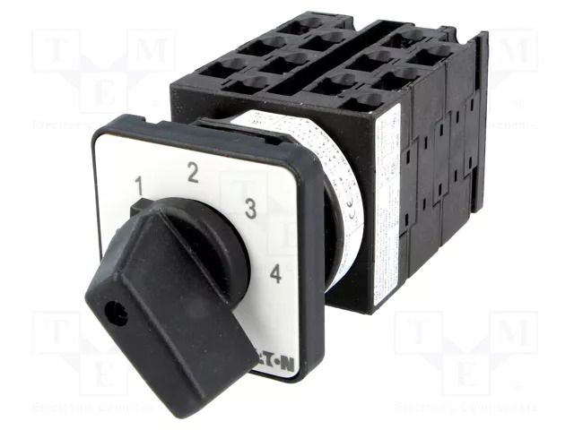 Switch: step cam switch; Stabl.pos: 5; 20A; 0-1-2-3-4; Poles: 3 EATON ELECTRIC T0-6-8282/E