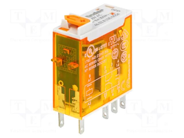 Relay: electromagnetic; DPDT; Ucoil: 12VAC; Icontacts max: 15A FINDER 46.52.8.012.0054