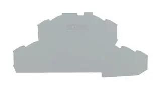 END AND INTERMEDIATE PLATE, RAIL, GREY 2002-2491