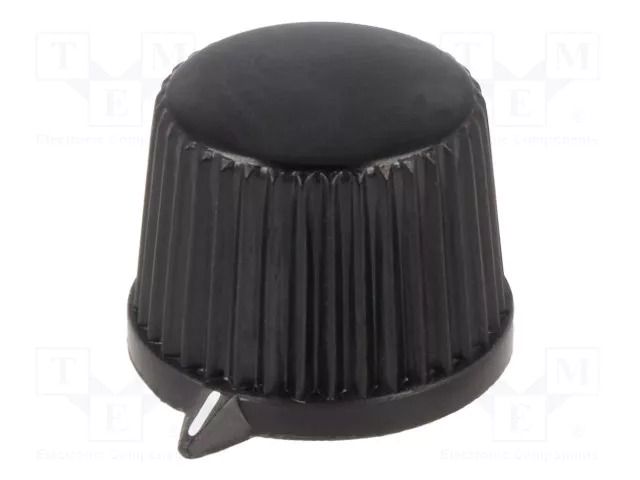 Knob; with pointer; thermoplastic; Øshaft: 6mm; Ø20x15.4mm; black OKW A1313560
