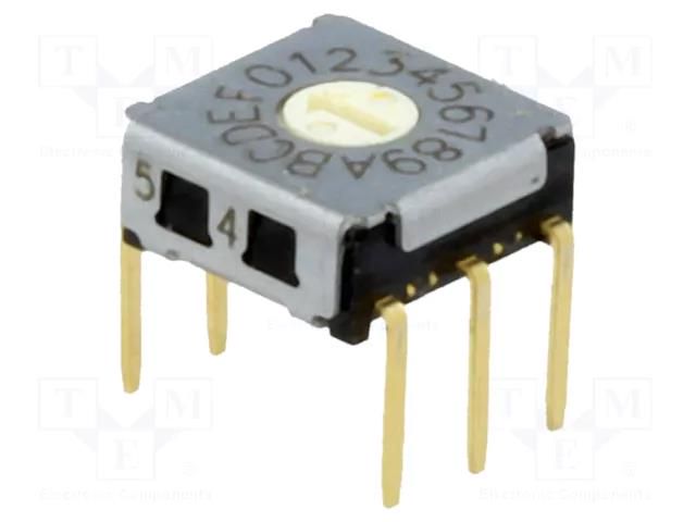 Encoding switch; HEX/BCD; Pos: 16; THT; Rcont max: 200mΩ; 1.96Ncm OMRON Electronic Components A6K-162RF