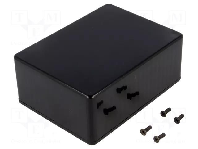 Enclosure: shielding; X: 82mm; Y: 110mm; Z: 44mm; ABS; black; IP54 HAMMOND HM-1591RSBK