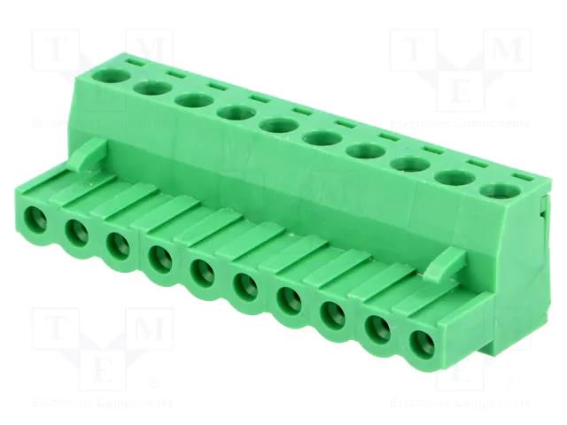 Connector: pluggable terminal block; plug; female; 15A; 300V; 1x10 NINIGI TBW-5-10P/GN