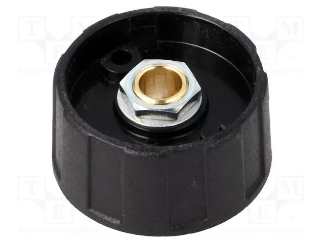 Knob; without pointer; ABS; Øshaft: 6mm; Ø31x15.5mm; black; A2531 OKW A2531060