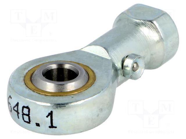 Ball joint; 6mm; M6; 1; left hand thread,inside; steel ELESA+GANTER GN648.1-6-M6L-N