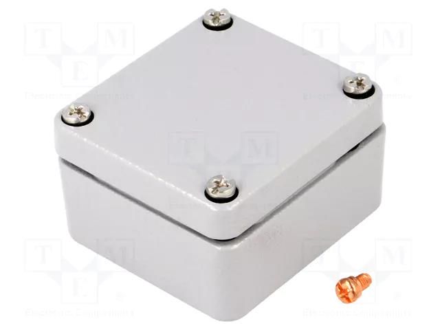 Enclosure: multipurpose; X: 58mm; Y: 64mm; Z: 34mm; ALUEIN-RJ; grey RAYCHEM RPG ALUEIN-RJ04