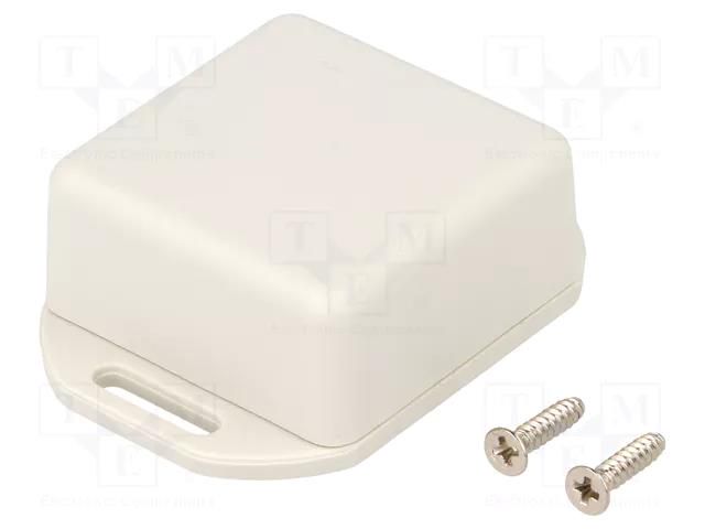 Enclosure: multipurpose; X: 40mm; Y: 40mm; Z: 20mm; with fixing lugs HAMMOND HM-1551PFLGY