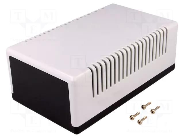 Enclosure: multipurpose; X: 110mm; Y: 188mm; Z: 70mm; vented; black BOPLA E450VL