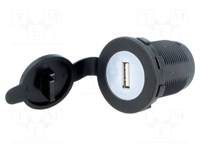 USB power supply; USB A socket; Sup.volt: 12÷24VDC; 5V/2.1A SCI A13-194A-BB3