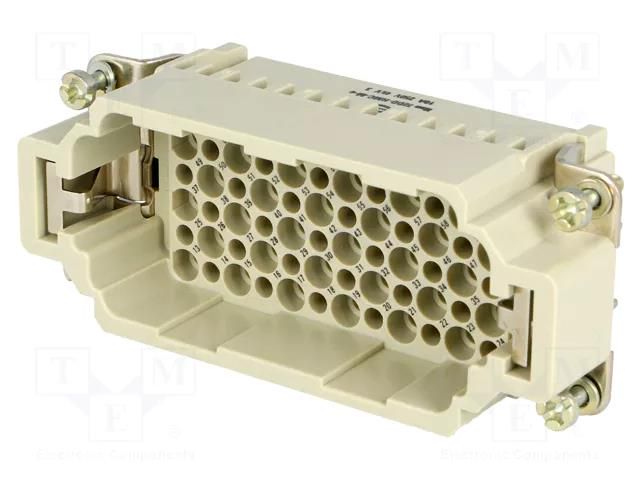 Connector: HDC; contact insert; male; Han® HMC; PIN: 72; 72+PE; 10A HARTING 09162723001