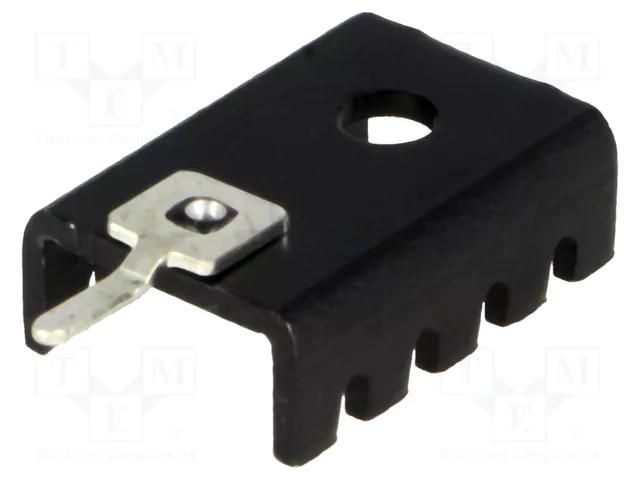 Heatsink: moulded; U; TO202,TO220; black; L: 19.05mm; W: 13.21mm STONECOLD D01PA