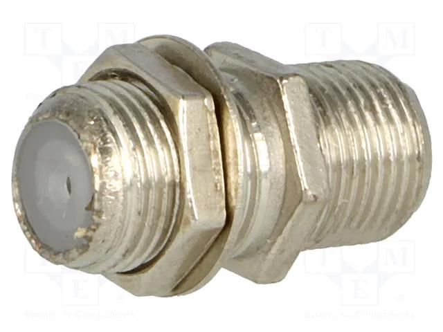 Coupler; F socket,both sides; with mounting nut,with washer  FCG-FCG-P