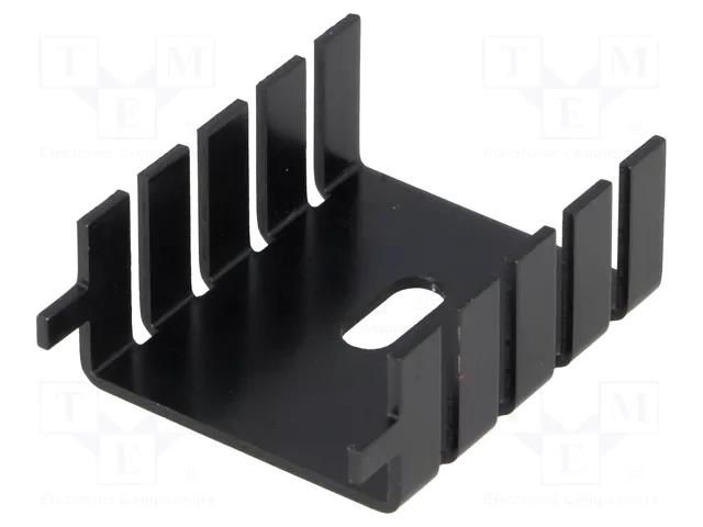 Heatsink: moulded; TO220; black; L: 33mm; W: 25.4mm; H: 12.7mm; 20K/W FISCHER ELEKTRONIK FK222SA220