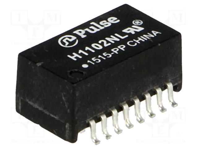 Transformer: LAN; SMD; -1.1dB; Network: Ethernet 10/100Mbps PULSE H1102NL