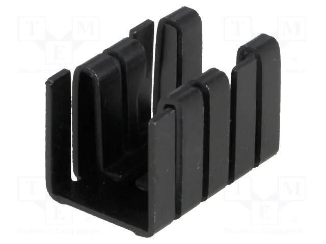 Heatsink: moulded; TO220; black; L: 19mm; W: 12.8mm; H: 12.7mm STONECOLD HS-010