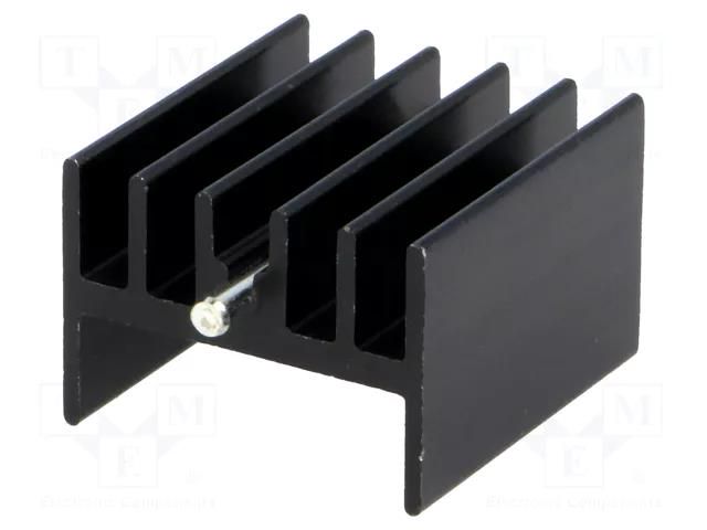 Heatsink: extruded; H; TO220; black; L: 25mm; W: 23.3mm; H: 16.5mm STONECOLD HS-123-25