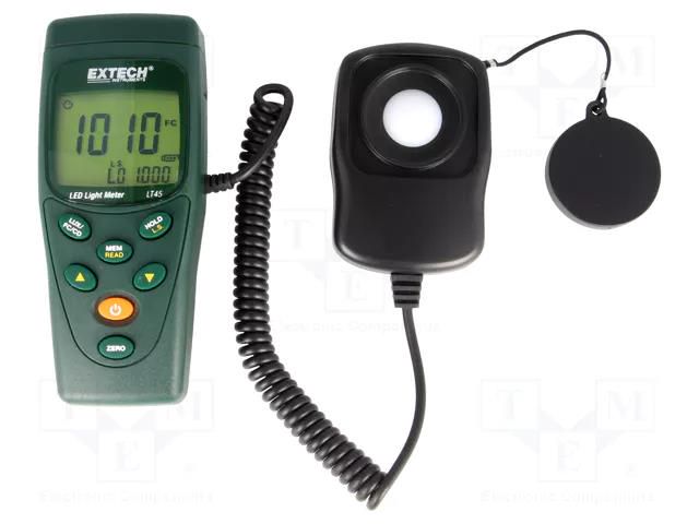 Light meter; 40/400/4k/40kFc,400/4k/40k/400klx; 3%; 2,5x/s EXTECH LT45