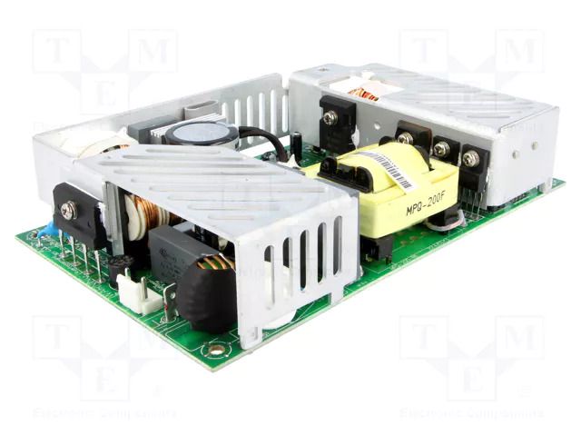 Power supply: switching; open; 200W; 127÷370VDC; 90÷264VAC; OUT: 4 MEAN WELL MPQ-200F
