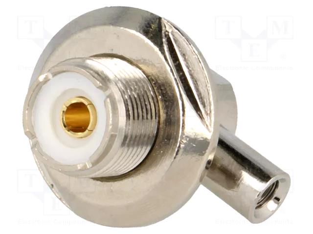 Connector: UHF (SO-239); socket; female; angled 90°; RG59 YIZN Jiangsu Tengyu Electronics co. UHF-205