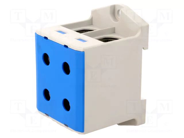 Splice terminal: rail; 640A; 690V; screw terminal; blue; polyamide OUNEVA T022150.B