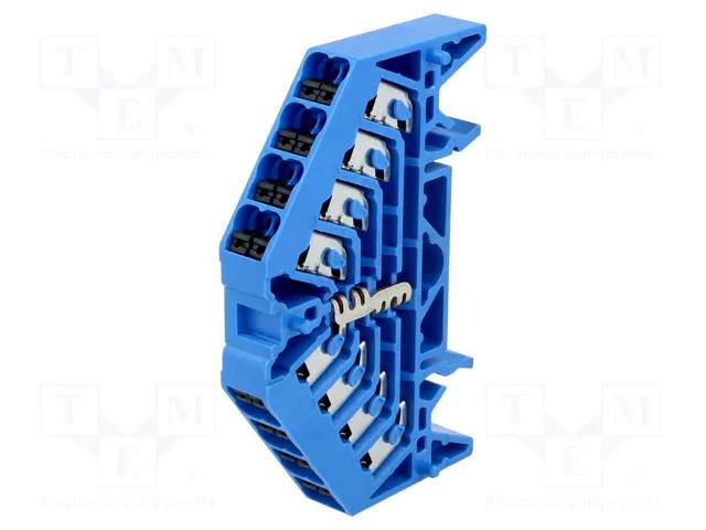 Splice terminal: rail; 17.5A; spring clamp; blue; polycarbonate WEIDMÜLLER PPV4BL35X7.5DGR