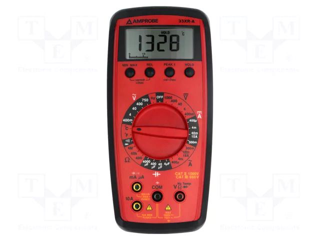 Digital multimeter; LCD; 3,75 digit (3999); Bargraph: 41segm. BEHA-AMPROBE 33XR-A