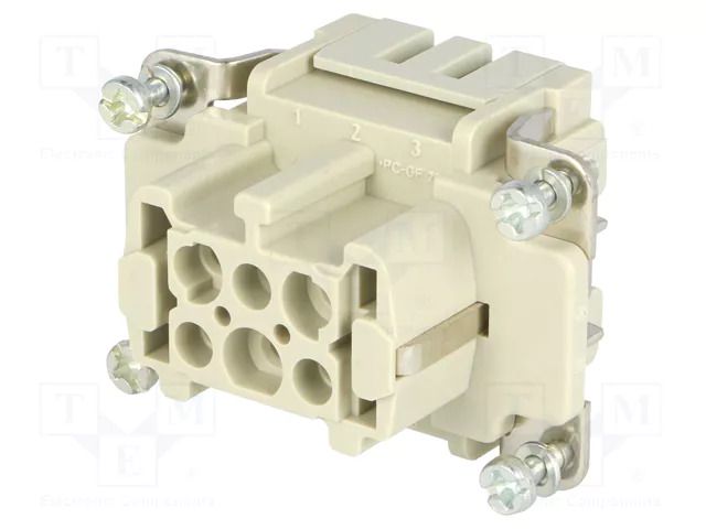 Connector: HDC; contact insert; female; 16A; 500V; Han® ES; PIN: 6 HARTING 09330062716