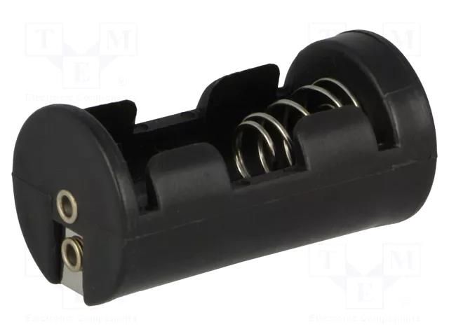 Holder; 1/2AA,1/2R6; Batt.no: 1; black COMF BH-1/2AA-3S