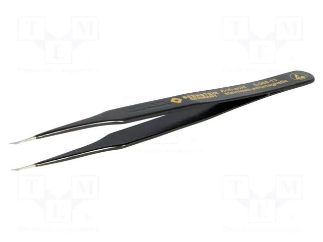 Tweezers; non-magnetic; Blade tip shape: trapezoidal; SMD; ESD BERNSTEIN BRN-5-068-13