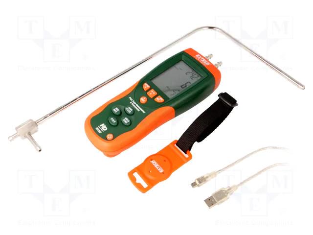 Thermoanemometer; 0÷50°C; Press.meas.range: 0÷50mbar; ±0.3% EXTECH HD350