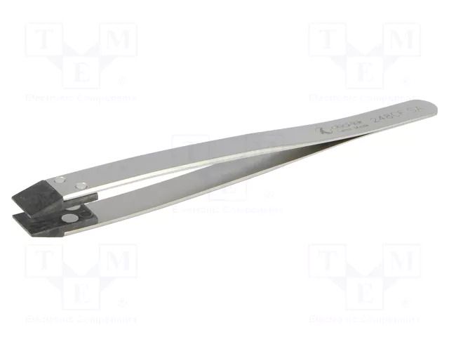 Tweezers; strong construction; Tweezers len: 130mm; Blades: wide IDEAL-TEK IDL-248CF.SA
