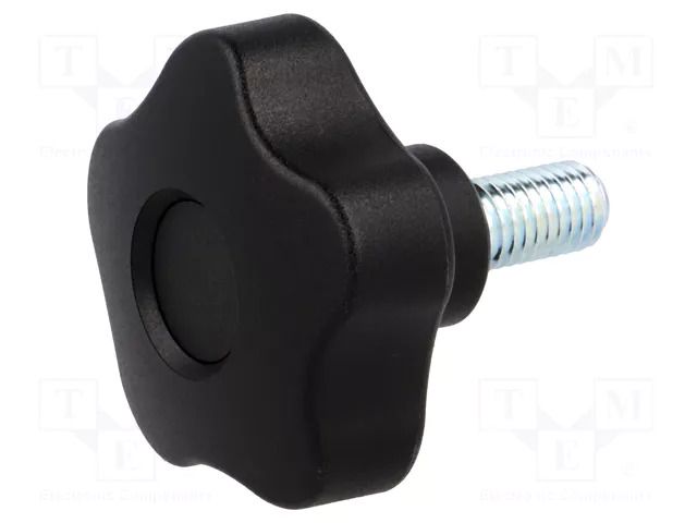 Knob; Ø: 50mm; Ext.thread: M10; 20mm; H: 32mm; technopolymer PP ELESA+GANTER VCT.50P-M10X20