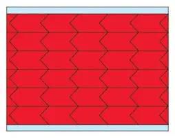LABEL, VINYL CLOTH, 6.35MMX3.175MM, RED DIA-250-RD-PK
