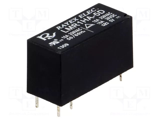 Relay: electromagnetic; SPST-NO; Ucoil: 5VDC; 16A; 16A/250VAC; LMR1 Recoy/RAYEX ELECTRONICS LMR1HA-5D