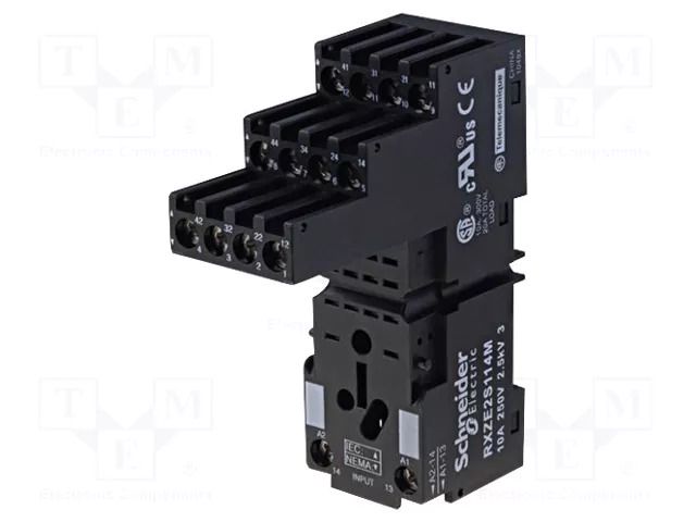 Relays accessories: socket; PIN: 14; for DIN rail mounting; 10A SCHNEIDER ELECTRIC RXZE2S114M