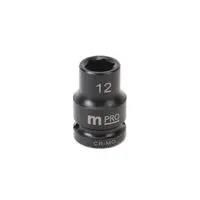 IMPACT SOCKET, 12MM, DRIVE, CR-MO MP12-CRMO12