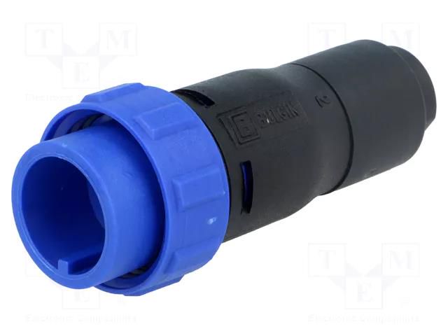 Connector: circular; plug; male; PIN: 6; w/o contacts; for cable BULGIN PX0410/06P/4550