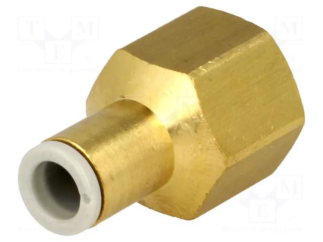 Push-in fitting; threaded,straight; -1÷10bar; brass; -5÷60°C SMC KQ2F06-02A