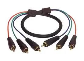 CABLE ASSY, 3X RCA PHONO PLUG-PLUG, 3' CVR3MM-3