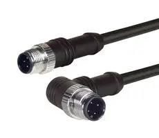 SENSOR CORD, 4P M12 PLUG-R/A PLUG, 9.8' M12M12R4D-3