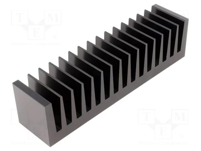 Heatsink: extruded; grilled; black; L: 37.5mm; W: 160mm; H: 40mm FISCHER ELEKTRONIK SK85/37.5/SA