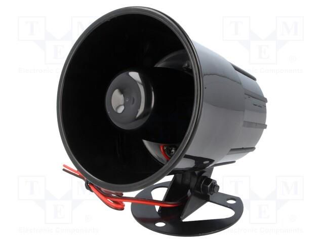 Sound transducer: siren; dynamic; 6 tones; 900mA; Ø: 88mm; 12VDC  SYR-03X