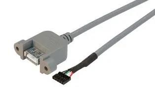 CABLE ASSY, A RCPT-CRIMP TERMINAL, 29.5" UPMA5-2MM-075M