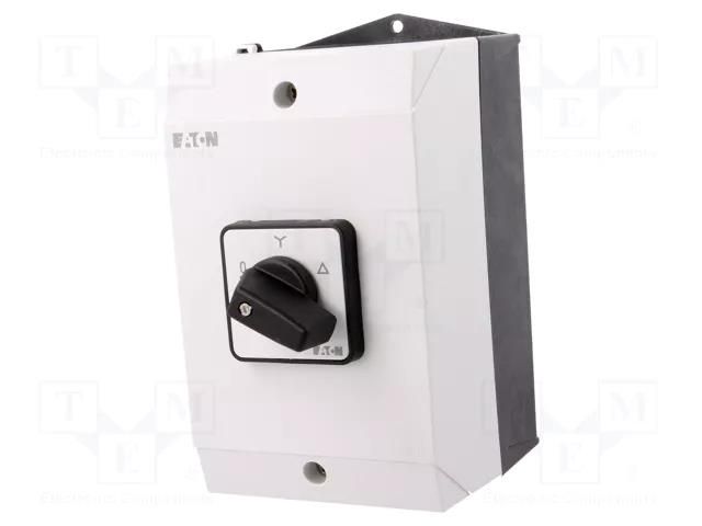 Switch: star-delta cam switch; Stabl.pos: 3; 32A; 0-Y-Δ; Poles: 3 EATON ELECTRIC T3-4-8410/I2