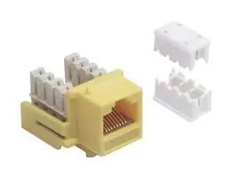CONN, KEYSTONE 110/RJ45 JACK, CAT6, YEL MJS110C6-YL