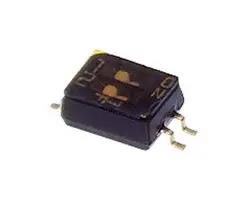 DIP SW, 2CKT, SPST, 0.1A, 6VDC, SMD CHS-02TB1